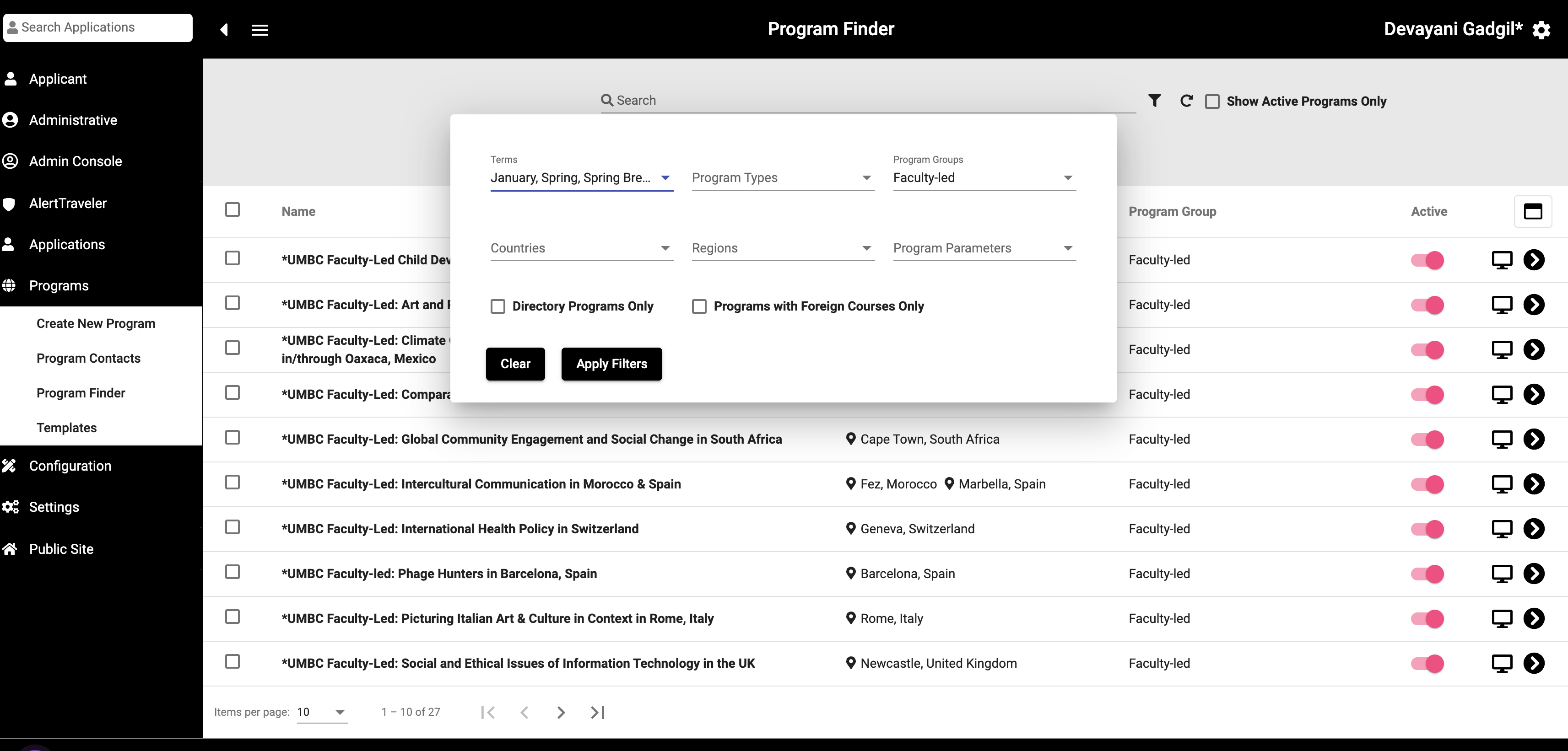 Terra Dotta admin console 2